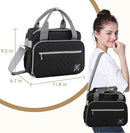 GOGOSO Crossbody Small Diaper Bag, Cute Mini Baby Diaper Tote Bags with Insulated Pockets for Traveling Outdoor Parent, Black by TinyTreasures Baby Boutique