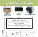 The Best Things in Life Wall Decor Sign 32 x 12 Inch Memories Inspirational Quotes Wood Framed Family Entryway Living Room Home Wall Art for Farmhouse Bedroom Room (Black) by CozyNest Decor