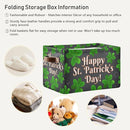 Storage Basket Happy St Patrick's Day Cube Storage Bins Organizer Bag Collapsible Closet Shelf Baskets with handle for Baby Cloth Pet Toy Book 14.2×10.2×8.3 IN by TinyTreasures Baby Boutique