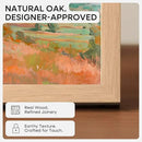Homeforia 20x20 Wood Picture Frame, High End Natural Oak 20 x 20 Square Light Wooden Frames with Mat 16 by 16 inch Photo, 20by20 Poster Frames Matted to 16x16 Print, Tempered Glass, Wall Kit, Set of 1 by CozyNest Decor