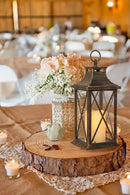 YAKii 14" Decorative Candle Lantern LED Flameless Candle Timer, Plastic LED Candle & Holder, Indoor & Outdoor Hanging Lights,Christmas Day Decoration Pack of 6 (Antique Copper Brushed) by CozyNest Decor