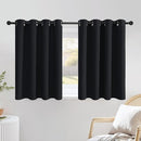 NICETOWN Black Out Kitchen Window Curtains Over Sink, Grommet Blackout Window Treatments Thermal Drapes for Cafe/Basement, 2 Panels, W52 x L36 by TinyTreasures Baby Boutique