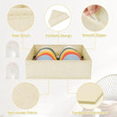 DIMJ Drawer Organizer Clothes 18 Pack - Foldable Baby Organizers and Storage & Dresser Organizer for Bedroom, Closet - Nursery Organization Dresser Dividers for underwear, Sock,Bra, Belt, Tie, Beige by CozyNest Decor