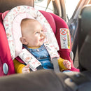 Baby Car Seat Head Support for Newborn, GFU 2 in 1 Infant Car Seat Head Body Support with Strap Pads, Soft Stroller Cushion Pillow Insert for Girls, Fits for Stroller, Swing, Pink Floral by TinyTreasures Baby Boutique