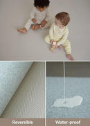 Baby Care Play Mat (Large, Hygge - Spore & Wooden) 82'' x 55'' Original One-Piece Reversible Rollable Waterproof Play Mat for Infants, Babies, Toddler, and Kids by TinyTreasures Baby Boutique