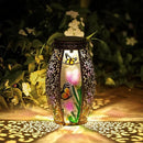 Solar Lanterns Outdoor Hanging Light - Solar Powered LED Butterfly Glass Lights Decorative Waterproof Tabletop Lampwith Hollowed-Out Design for Indoor Yard Table Patio Garden Pathway Holiday by GreenHaven Gardens
