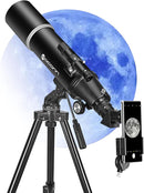 Telescopes for Adults Astronomy, 80mm Aperture 600mm Refractor Telescope for Kids & Beginners, Compact and Portable Travel Telescopio with Backpack by TinyTreasures Baby Boutique