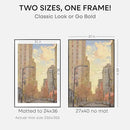 Homeforia 27x40 inch Poster Frame Black, High End Metal 27 x 40 Large Movie Picture Frames with Mat 24 by 36 in Photo, 27x40 Thin Frame Matted to 24x36, 40x27 Frame, Tempered Glass, Wall Kit, Set of 1 by CozyNest Decor