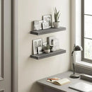 BAMEOS Floating Shelf,Wall Shelf,Decor Wall Mounted Shelves,Hanging Shelf Set L24xW6 for Bathroom Kitchen Living,Kitchen,Room Bedroom Storage,Walnut by CozyNest Decor
