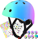 Color Gradient Adjustable Kids Bike Helmet Toddler Skateboard Helmets Boys Girls Child Ventilation Helmet for Multi-Sports Skating Cycling Scooter Balance by TinyTreasures Baby Boutique