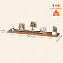 HOOBRO Floating Shelves for Wall, Wall Mounted Shelf Set of 2, 55" Hanging Shelf with Invisible Brackets, for Wall in Bathroom, Bedroom, Toilet, Kitchen, Living Room, Office, Rustic Brown BF140BJP201 by CozyNest Decor