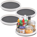 Lazy Susan Turntable, Set of 4, 12 Inch Non-Skid Lazy Susan Organizer for Cabinet, Pantry Organization, Kitchen Storage, Bathroom Sink Cabinet, Refrigerator, Countertop, Spice Rack (4 Pack 12 in) by CozyNest Decor