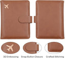 Melsbrinna Rfid Passport Holder for Travel women/Men, Cute Passport Wallet Rfid Blocking Card Slots, Rfid Passport Cover/CaseTravel Wallet, Passport Book Holder (1, Brown) by TinyTreasures Baby Boutique