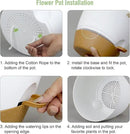 12 inch Large Self Watering Pots for Indoor Outdoor Plants, Plant Pots with Mesh Drainage Holes for Garden House Plants, Plastic Planters with Reservoir for Flower Plants, White with Brown by GreenHaven Gardens