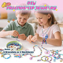 MooCubic Rolls Stickers Jewelry Making Kit, Includes 320 Mini Sticky, Builds 6 Bracelet or 2 Necklace, 200 Beads & 2 Pendants, Wearable DIY Friendship Gift for Kids Ages 5+ Girls & Boys (M1) by TinyTreasures Baby Boutique