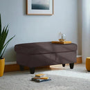 Ottoman Rectangular Storage Ottoman Bench, Flannel Footrest Stool Footstool with Lid for Living Room, Bedroom, Entryway, Dark Coffee, 28.5"x19"x17.5" by CozyNest Decor