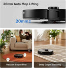 roborock S8 Max Ultra Robot Vacuum and Mop, All-in-One Dock, PreciSense LiDAR Navigation, Smart Dirt Detection, Self-Emptying, 8000Pa Suction for Various Floors, 20mm Auto Lifting for Carpet, Black by CozyNest Decor