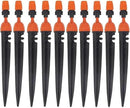 Kalolary 1/4 Inch Drip Irrigation Emitters, 20PCS Micro Spray Irrigation Drippers for 4/7mm Tube Adjustable Water Flow Sprinklers Garden Irrigation Sprayer for Potted Plants Watering System (Orange) by GreenHaven Gardens