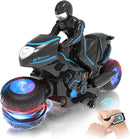 Eulogia Remote Control Motorcycle Toys New Upgraded RGB Wheels Lights, RC Motorbike with 2-in-1 Remote, Gesture Sensing Stunts Dirt Bike, 360° Rotating High Speed Motocross Car for Boys Girls Gift by TinyTreasures Baby Boutique