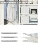 StorageWorks Storage Bins, Fabric Storage Bins for Shelves, Storage Baskets with Metal Frame, Closet Baskets and Bins with Handles, Gray and White Stripes, 2-Pack by TinyTreasures Baby Boutique