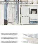 StorageWorks Storage Bins, Fabric Storage Bins for Shelves, Storage Baskets with Metal Frame, Closet Baskets and Bins with Handles, Gray and White Stripes, 2-Pack by CozyNest Decor