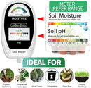 Soil Test Kit, 2-in-1 Soil Moisture Meter, Soil pH Meter -Dual Dial-Simultaneously-Display Results-Soil pH Tester, Moisture Meter for Garden,Lawn,Farm Indoor&Outdoor Plants-PureWhite by GreenHaven Gardens