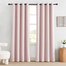 NICETOWN Pink Blackout Curtains 84 Inches Long for Girls Bedroom, 100% Blackout Thermal Insulated Window Drapes Room Darkening Curtains for Baby Nursery with Grommet Top, 52" W, 2 Panels by TinyTreasures Baby Boutique