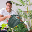 PMU 2 Gallon Watering Can - Garden Watering Can for Indoor & Outdoor Plants - Plastic Water Can with Detachable Sprinkler Head - Large Water Pot, Made in USA - Hunter Green Pkg/1 by GreenHaven Gardens