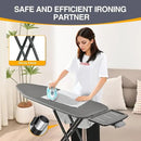 APEXCHASER Ironing Board, Full Szie Iron Board with Iron Rest,Height Adjustable,Extra Thick Heat Resistant Cover with Sleeve Board 15x45 Grey by CozyNest Decor