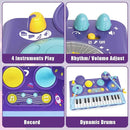 Mostop Toddler Musical Toys 5 in 1 Piano Keyboard Xylophone Drum with Microphone, DJ Table Instruments Learning Toys with Lights for Boys Girls Age 2-5, Kids Piano Drum Set Christmas Birthday Gift by TinyTreasures Baby Boutique