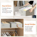 Lifewit Storage Baskets for Shelves, 6 Packs Non-woven Fabric Trapezoid Closet Organizer Bins with Handles, Foldable Clothing Containers Box for Clothes, Toy, Towel, Book, DVD, Hats, Large-Light Grey by TinyTreasures Baby Boutique