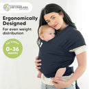 KeaBabies Baby Wrap Carrier - All in 1 Original Baby Carrier Newborn to Toddler Sling, Easy to Wear, Hands Free Bonding, Lightweight, Breathable Infant Wraps (Midnight) by TinyTreasures Baby Boutique