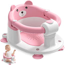 Baby Bath Seat for Babies 6 Months & up, Non-Slip Toddler Bath Seats for Babies Sitting Up, Safe Infant & Newborn Bathtub Chair with 4 Suction Cups & Soft Cushion for Shower,Pink by TinyTreasures Baby Boutique