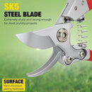 Yesker Pruning Shears Garden Shears 8.6" Professional Bypass Garden Scissors Yard Clippers with Sharp SK5 Steel Blade Heavy Duty Hand Pruners for Branch Flower Plant Trimming Cutting Gardening Tools by GreenHaven Gardens