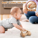 TOY Life Wooden Toys Cars, Montessori Toys for Babies 0-6-12 Months, Rattle Toy Cars for Toddlers 1-3, Christmas Wooden Baby Toys Gift 1 Year Old, Baby Boy Nursery Decor, 1 Year Old Boy Birthday Gift by TinyTreasures Baby Boutique