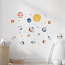 Solar System Wall Decals for Kids - Planets and Space Themed Wall Stickers by Lipastick - Peel and Stick Vinyl Decals for Boys and Girls Bedroom, Nursery, Playroom - Wall Stickers for Girls Room by TinyTreasures Baby Boutique