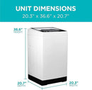 BLACK+DECKER Small Portable Washer, Washing Machine for Household Use, Portable Washer 1.7 cu.Ft with 8 Cycles, Transparent Lid & LED Display by CozyNest Decor