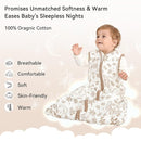 Baby Sleep Sack 6-12 Months 3 Pack 100% Cotton Lightweight 0.5 TOG Wearable Blanket Baby Sleep Bag with 2-Way Zipper for Newborn Infant Beige by TinyTreasures Baby Boutique