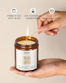 AOOVOO Fresh Coffee Candles - 9 oz Scented Candles, Aromatherapy Candle, Soy Candle for Home Scented by CozyNest Decor