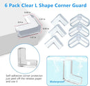 1.18 in x 16.4 FT,Clear Edge Corner Protector Baby Proofing with 6 Corners,Self Adhesive Protective Bumper Guards for Cabinet Door Desk Glass Table Bed Furniture,Kitchen Countertop by TinyTreasures Baby Boutique