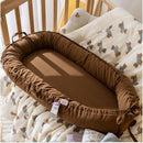 Infant Lounger, Baby Nest Cover for Baby Girls & Boys, Newborn Essentials for Baby 0-18+ Months, 100% Cotton Breathable (Brown, Cotton) by TinyTreasures Baby Boutique