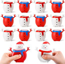 RunNico 12 Pack Christmas Snowman Squeeze Sensory Toy, Santa Claus Squishy Fidget Toys, Stretchy Christmas Snowman Relieve Stress Ball for Holiday Decoration Party Favors Adult Anxiety Relieve by TinyTreasures Baby Boutique