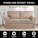 PrinceDeco Stretch Velvet Cushion Cover Sofa Cushion Slipcover for Loveseat Sofa Couch Cushion Furniture Protector Seat Cushion Sofa Cover(Each Width Up to 29.5", Oatmeal) by CozyNest Decor