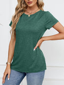 Soft Short Sleeve Shirts for Women, Crew Neck T Shirts for Women Loose Fitting Lightweight Top Basic Tee Shirt by TinyTreasures Baby Boutique