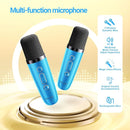 Kinglucky Mini Karaoke Machine for Kids, 2025 TOP Birthday Gifts Ideas for 3-12 Year Old Girls, Christmas Party Gifts Kids' Personal Video Players Accessories with 2 Wireless Microphones - Gold Blue by TinyTreasures Baby Boutique