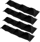 Atyhao Vertical Hanging Outdoor Wall Planter 4Pcs 4 Pocket Plant Grow Bag Wall Mounted Reusable Degradable Felt Garden Planter Herbs, Succulents Artificial Pl or Flowers. (Black) by CozyNest Decor