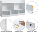 Kids Toy Storage Organizer, 5-Section Bookshelf for Organizing Books Toys, Wooden Storage Cabinet Daycare Furniture for School, Classroom Playroom, Nursery, Kindergarten (White) by TinyTreasures Baby Boutique