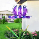 Wind Spinners Lotus Flower Windmills for Outside 47 inch Metal Wind Sculptures Outdoor Garden Decor Garden Gifts for Mom Women for Patio Lawn Decorations Yard by GreenHaven Gardens
