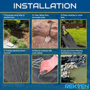 10 x 15 Feet Pond Liner Underlayment Non Woven Geotextile with 15 U-Pins by GreenHaven Gardens