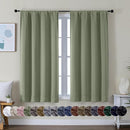 Simplebrand Ava Sage Green Short Blackout Curtains for Bedroom 45 Inches Long 2 Panels Set, Solid Thermal Insulated, Energy Saving Window Treatment Curtains Blackout Drapes, W40 x L45 Inch, Sage Green by TinyTreasures Baby Boutique